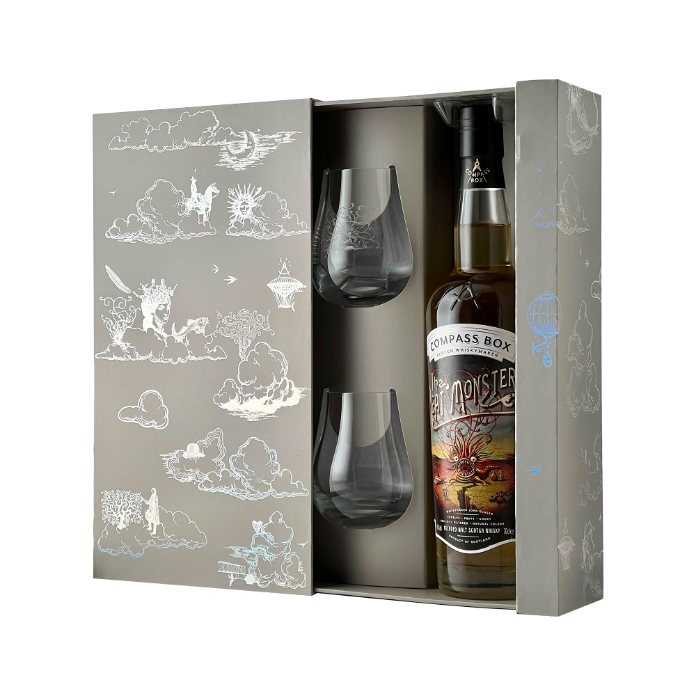Compass Box The Peat Monster Gift Pack W/2 Glasses Scotch Whisky